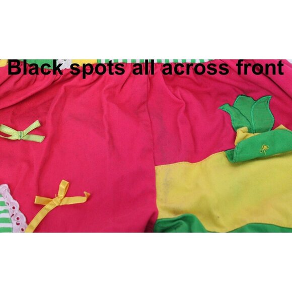 Vtg 90s Bon Chacha Sports Romper Jumper sz 18M Color Block Hat Polka Dots Stripe - Picture 11 of 14